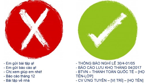 chu y khi viet email