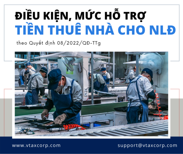 Điều kiện, mức hỗ trợ tiền thuê nhà đối với NLĐ theo Quyết định 08/2022/QĐ-TTg